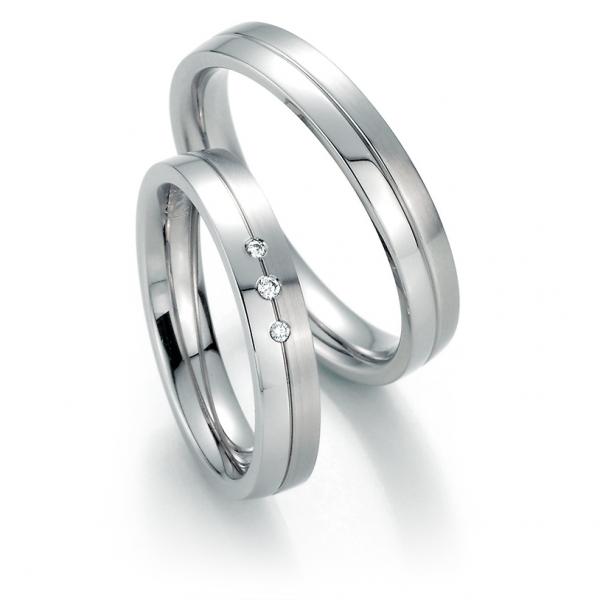 Partnerringe Edelstahl von Bayer 6005001 + 6105001